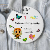 Garden Party Children Celebration Button (Beispiel)