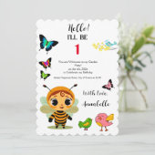 Garden Party Children Celebration Einladung (Stehend Vorderseite)