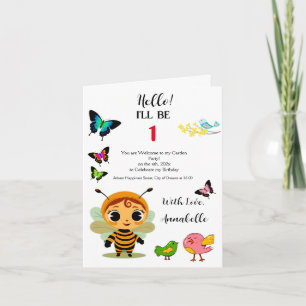 Garden Party Children Celebration Einladung