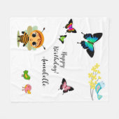 Garden Party Children Celebration Fleecedecke (Vorderseite (Horizontal))