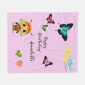 Garden Party Children Celebration Fleecedecke (Vorderseite (Horizontal))