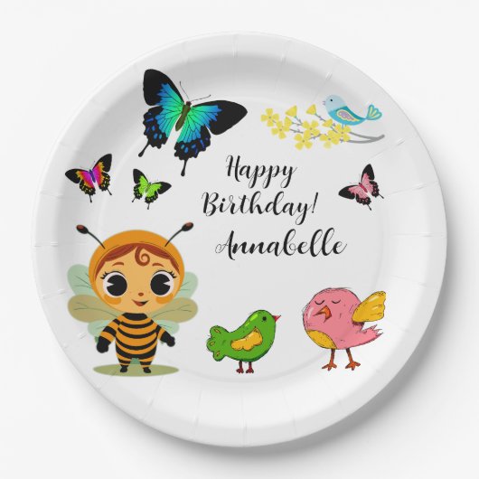 Garden Party Children Celebration Pappteller (Vorderseite)