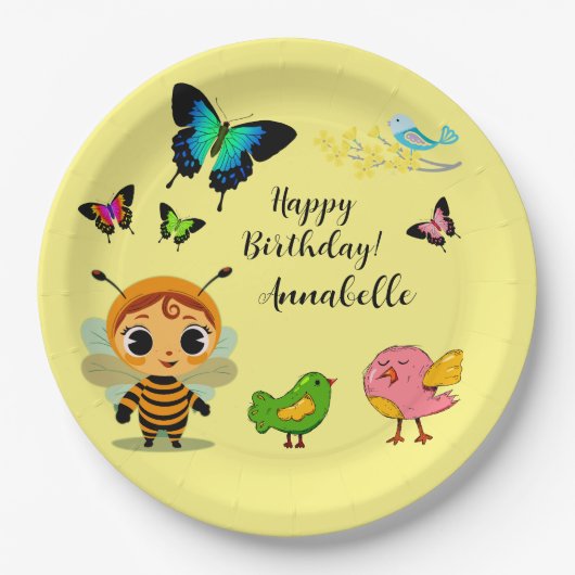 Garden Party Children Celebration Pappteller (Vorderseite)