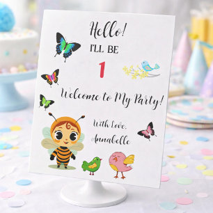 Garden Party Children Celebration Sockelschild