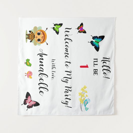 Garden Party Children Celebration Wandteppich (Vorderseite (Horizontal))