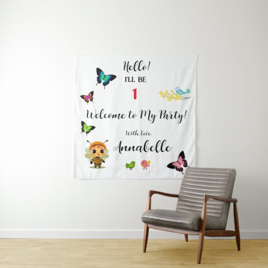 Garden Party Children Celebration Wandteppich (Beispiel)