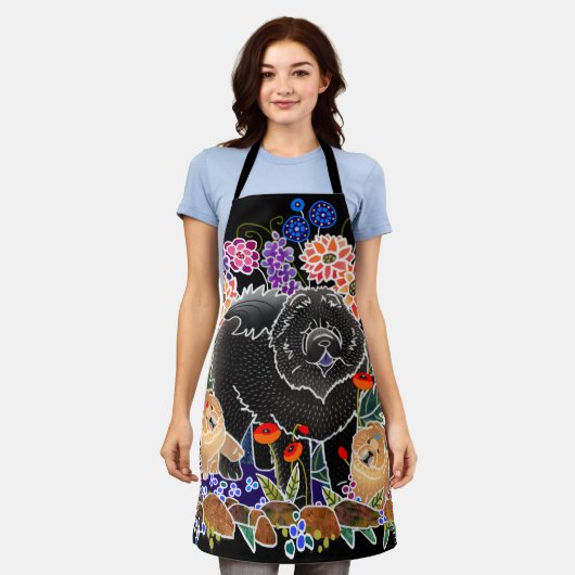 GARDEN PARTY Chow All-over Print Schürze (Getragen)