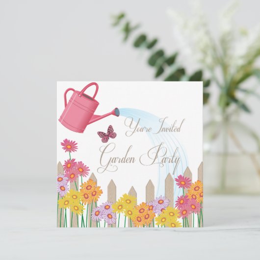 Garden Party Collection Party Einladung (Stehend Vorderseite)