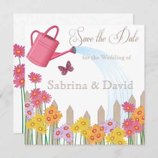 Garden Party Collection Save the Date (Vorne/Hinten)