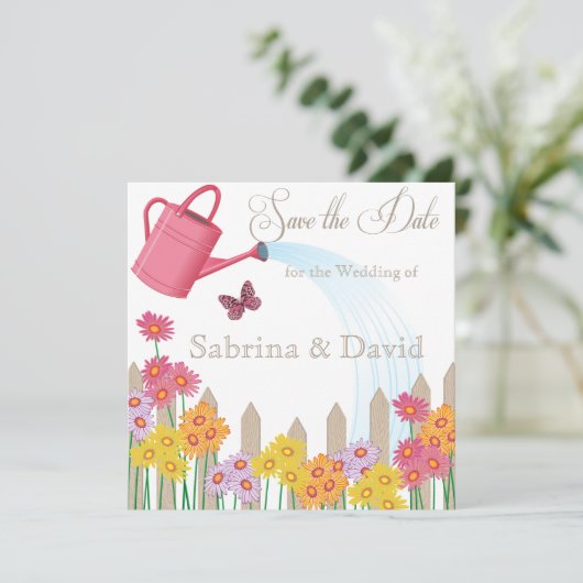 Garden Party Collection Save the Date (Stehend Vorderseite)