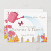 Garden Party Collection Save the Date Ankündigungspostkarte (Vorne/Hinten)