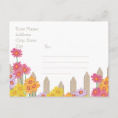 Garden Party Collection Save the Date Ankündigungspostkarte (Rückseite)