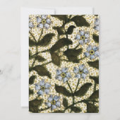 Garden Party - Dusty Blue Vintag Blütenlandschaft Einladung (Rückseite)