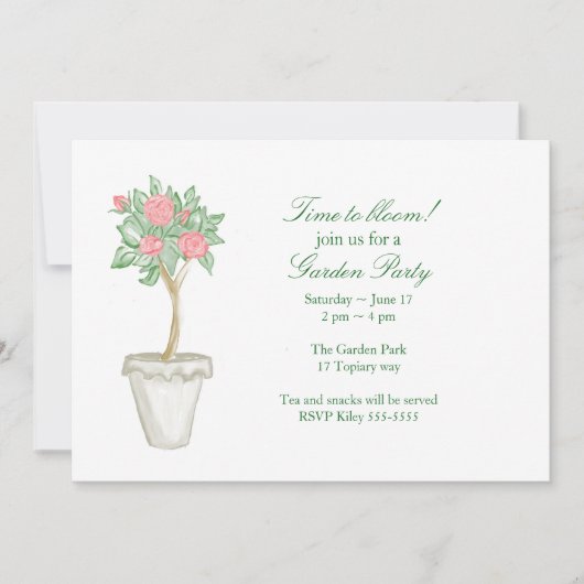 Garden Party Einladung (Vorderseite)