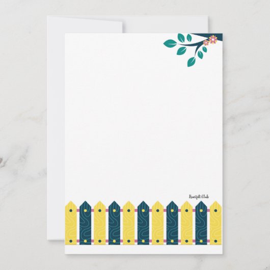 Garden Party Einladung (Rückseite)