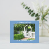 Garden Party Einladung Postkarten (Stehend Vorderseite)
