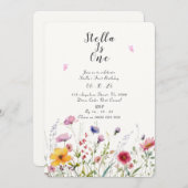 GARDEN PARTY ERSTE GEBURTSEINLADUNG EINLADUNG (Vorne/Hinten)