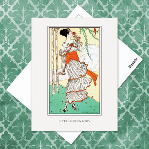 Garden Party Fashion Plate Robert Dammy Postkarte
