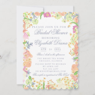 Garden Party Floral Brautparty Einladung