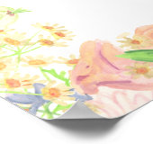 Garden Party Floral Brautparty Willkommen Poster (Ecke)