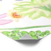 Garden Party Floral Brautparty Willkommen Poster (Ecke)