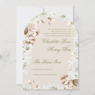 Garden Party Floral Wedding Invitation Einladung
