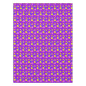 Garden Party Funky Retro 70er Blume Drucken Lila Tischdecke (Vorderseite)