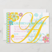 Garden Party Geburtstag Einladung A2 (Rückseite)