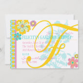 Garden Party Geburtstag Einladung F2 (Rückseite)