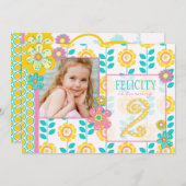 Garden Party Geburtstag Einladung F2 (Vorne/Hinten)