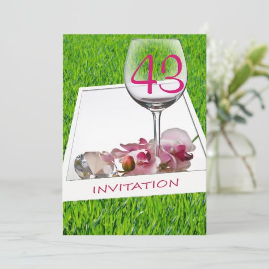 Garden Party Geburtstagsfeier Einladung (Stehend Vorderseite)