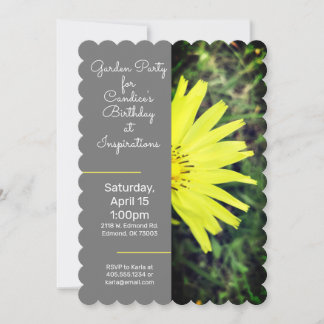 Garden Party Gelbe Blume Einladung