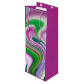 Garden Party Geschenktüte Für Weinflaschen (Rückseite Schrägansicht)