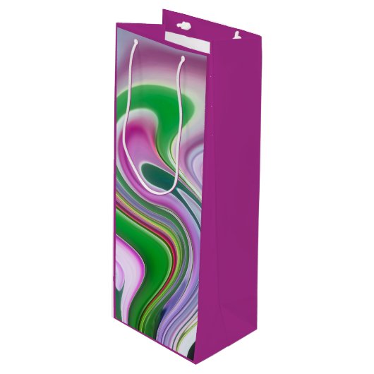 Garden Party Geschenktüte Für Weinflaschen (Vorderseite Schrägansicht)