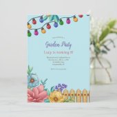 Garden Party Lights Einladung (Stehend Vorderseite)