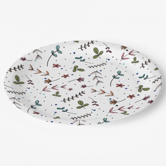 Garden Party Pappteller (Schrägansicht)