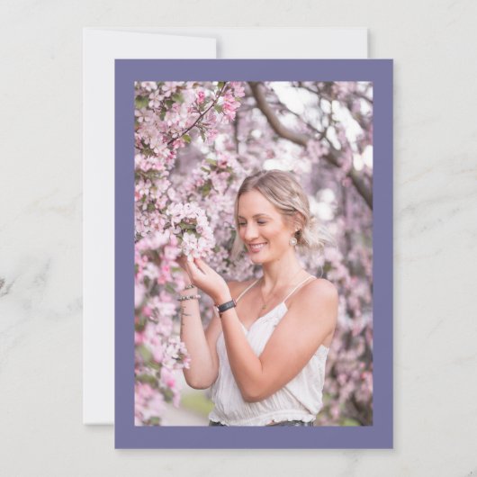 Garden Party Picnic Lavendel Brautparty Einladung (Rückseite)