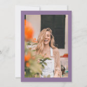 Garden Party Picnic Lavendel Brautparty Einladung (Rückseite)