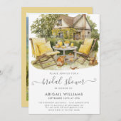 Garden Party Picnic Lemon Citrus Brautparty Einladung (Vorne/Hinten)