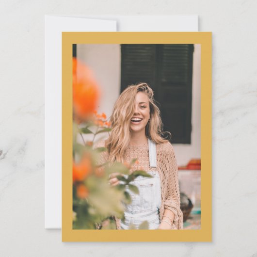 Garden Party Picnic Orange Citrus Brautparty Einladung (Rückseite)