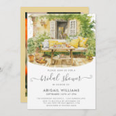 Garden Party Picnic Yellow Lemon Brautparty Einladung (Vorne/Hinten)