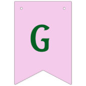 Garden Party Pink Peony Wimpelkette (Zweite Fahne)