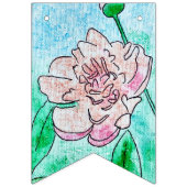 Garden Party Pink Peony Wimpelkette (Erste Fahne)
