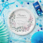 Garden Party Rosa und grüne Eukalyptus Pappteller (Party)