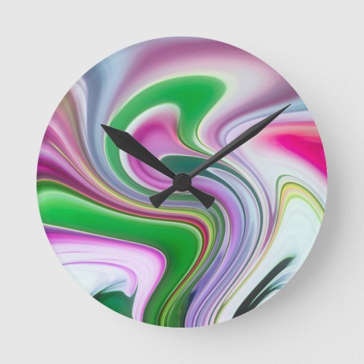 Garden Party Runde Wanduhr (Vorderseite)