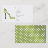 Garden Party Shoe Visitenkarte (Vorne/Hinten)