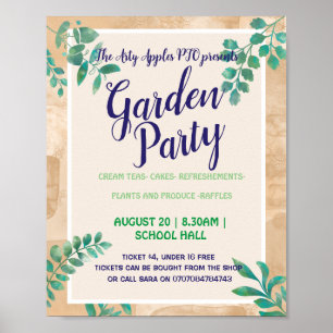 Garden Party Sommerthema Poster