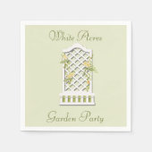 Garden Party Summer Soiree Paper Napkins Serviette (Vorderseite)