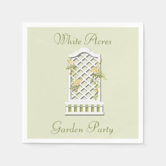 Garden Party Summer Soiree Paper Napkins Serviette (Vorderseite)