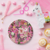 Garden Party Vintag Blumengrün Thumb Geburtstag Pappteller (Party)